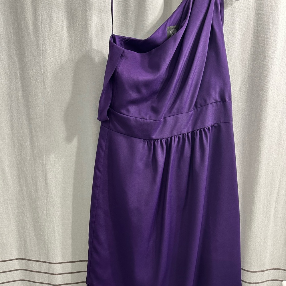 Elegant Purple One-Shoulder Dress